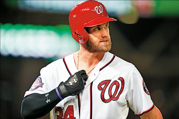 哈波Bryce Harper(資料照,美聯社) 哈波Bryce Harper(資料照,美聯社)