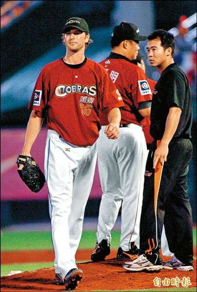 西武新洋投安迪，2007年曾效力誠泰Cobras。（資料照，記者黃志源攝）