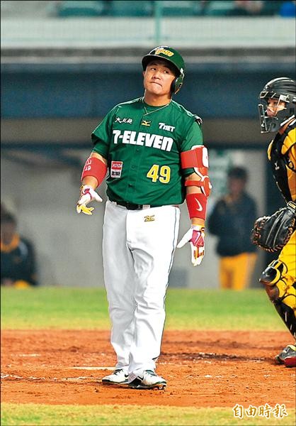 張泰山距離生涯300轟還差11支全壘打,但獅隊希望他明年轉任二軍教練。(資料照,記者廖耀東攝) 張泰山距離生涯300轟還差11支全壘打,但獅隊希望他明年轉任二軍教練。(資料照,記者廖耀東攝)