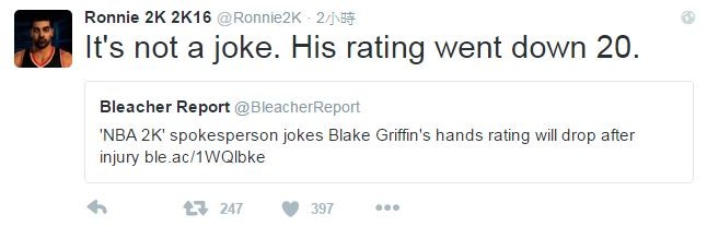 2K16官方推特。（取自推特）