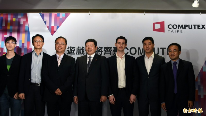 主辦單位之一外貿協會今日舉辦媒體見面會。（記者林柏辰攝）