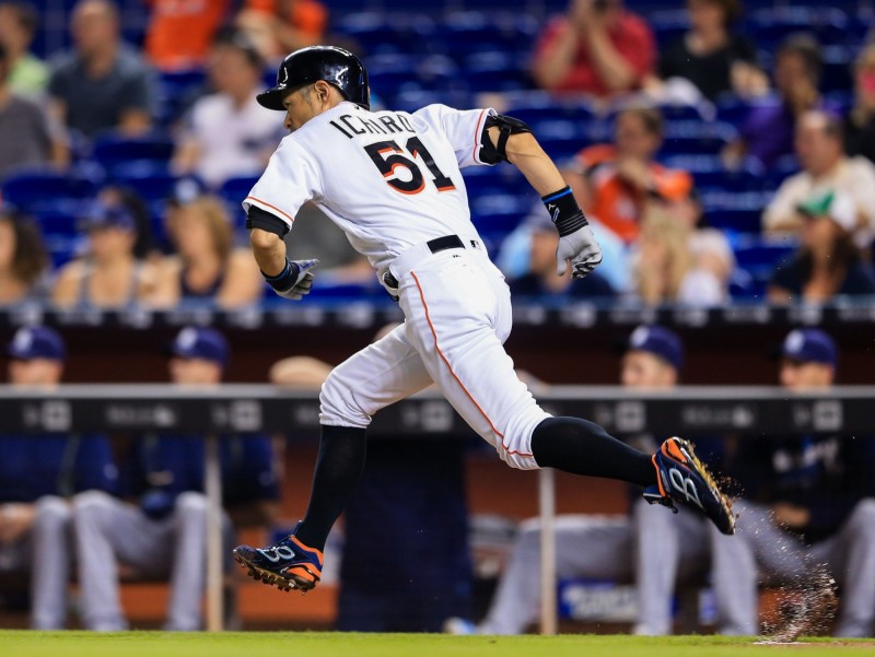 鈴木一朗今擊出4支安打。（法新社）