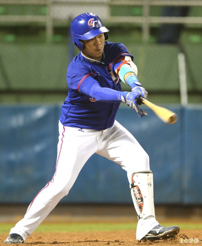 詹子賢單場4支3還開轟，台灣隊首戰仍以5：9吞敗。（資料照，記者林正堃攝）