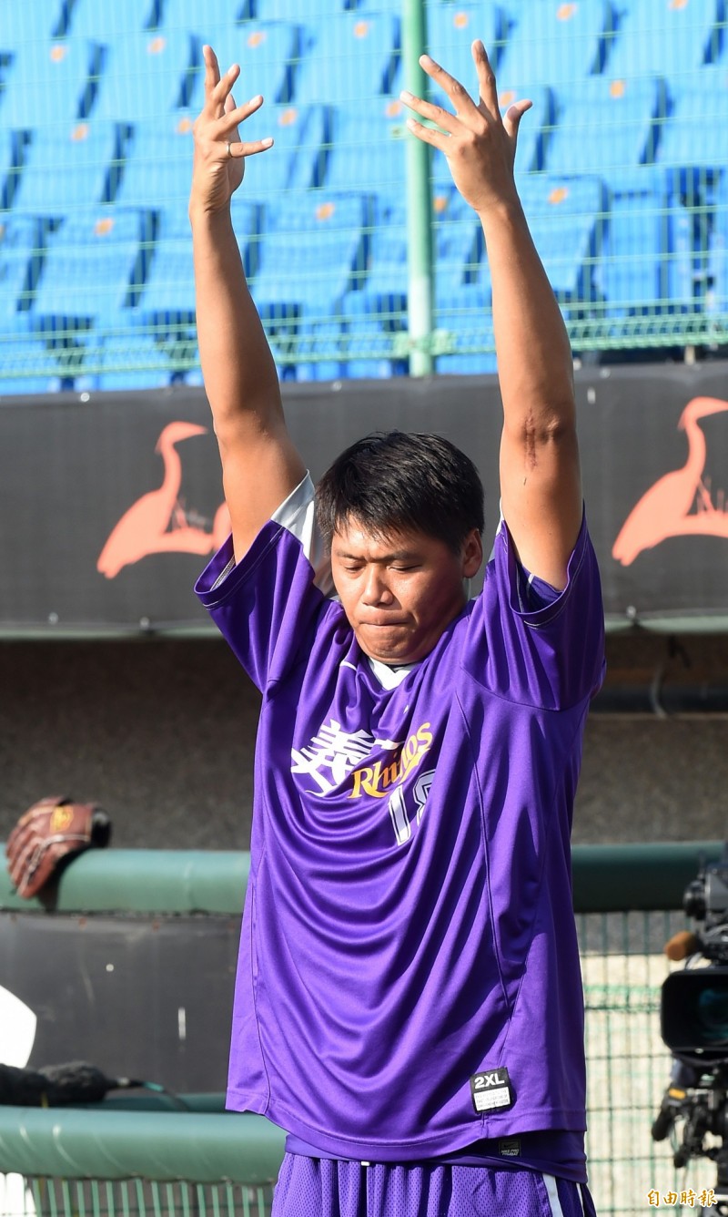 義大投手倪福德。（記者劉信德攝）