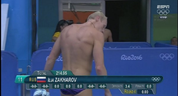 由於扎哈洛夫失誤，他只得了0分。（圖擷取自推特）