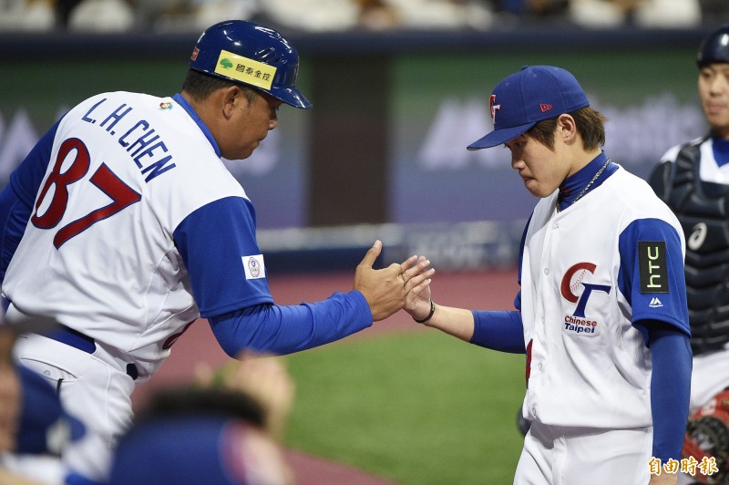 陳冠宇一局上飆出2K。（特派記者陳志曲攝）