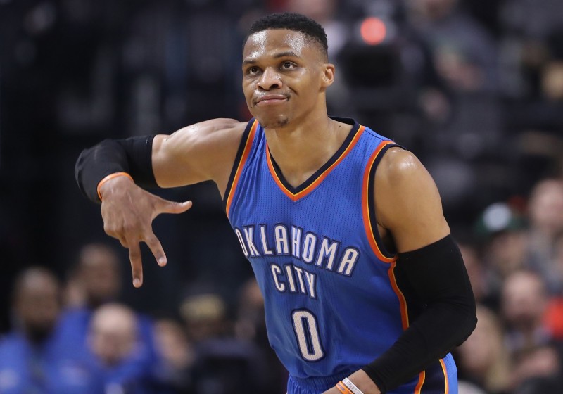 魏斯布魯克對柯瑞的評論不以為然。（USA Today Sports）