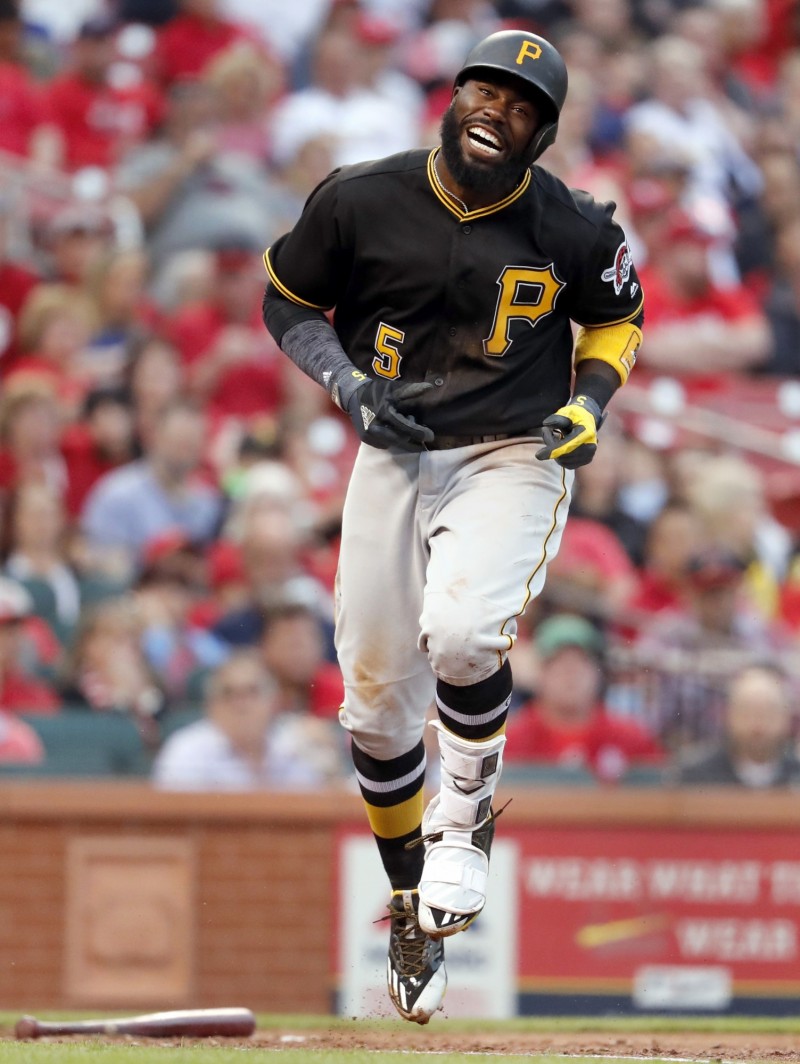 哈里森連4打席遭觸身。（美聯社）