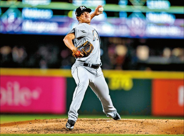 陳偉殷效力金鶯時期，和同區的光芒交手過不少次，明先發將再出戰光芒。（法新社資料照）