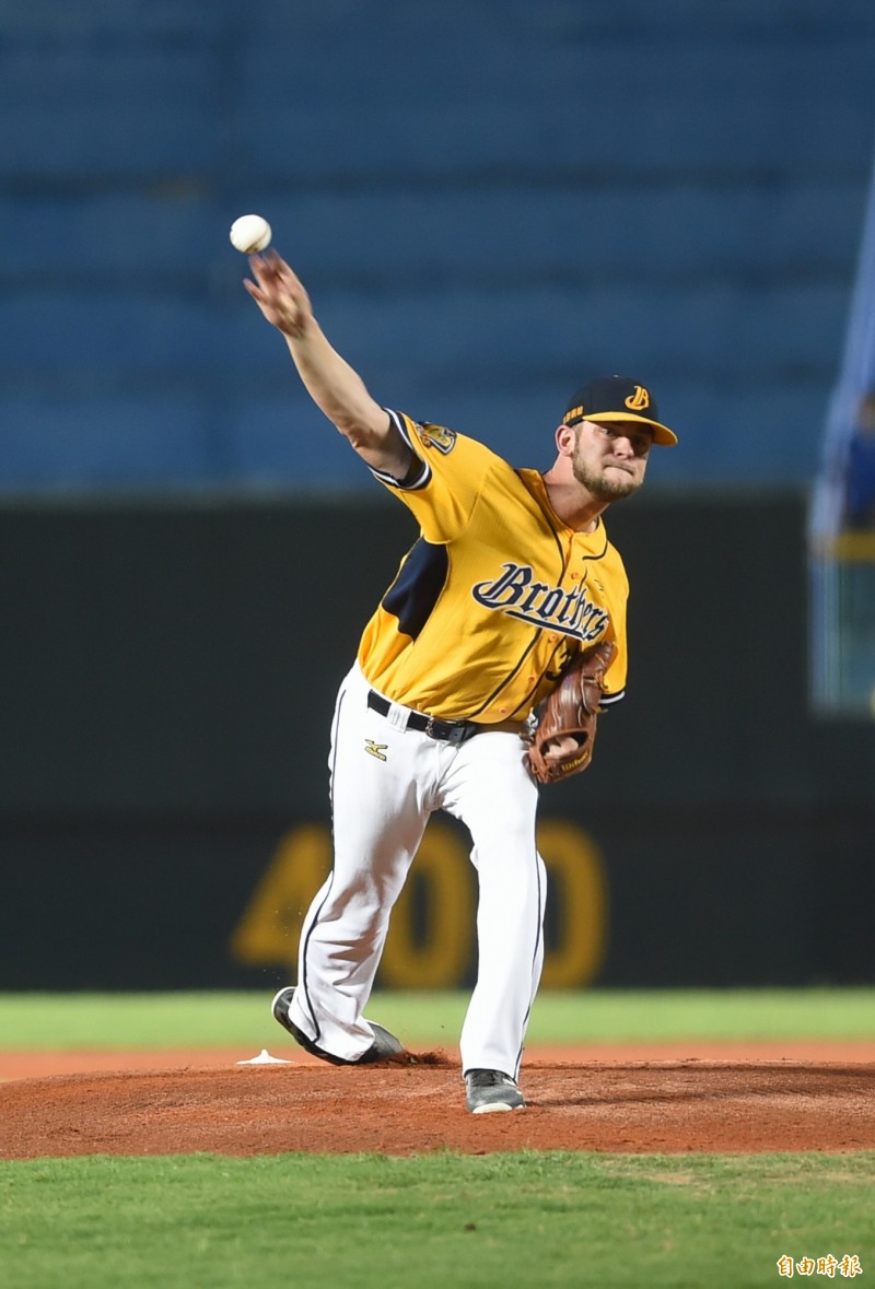 象先發投手肯恩。（記者廖耀東攝）