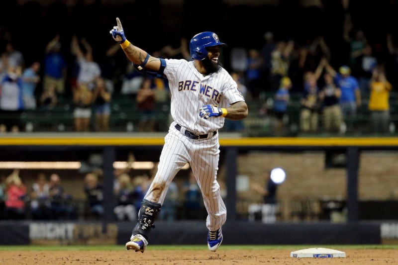 坦姆斯再見轟登國聯全壘打王。（法新社）