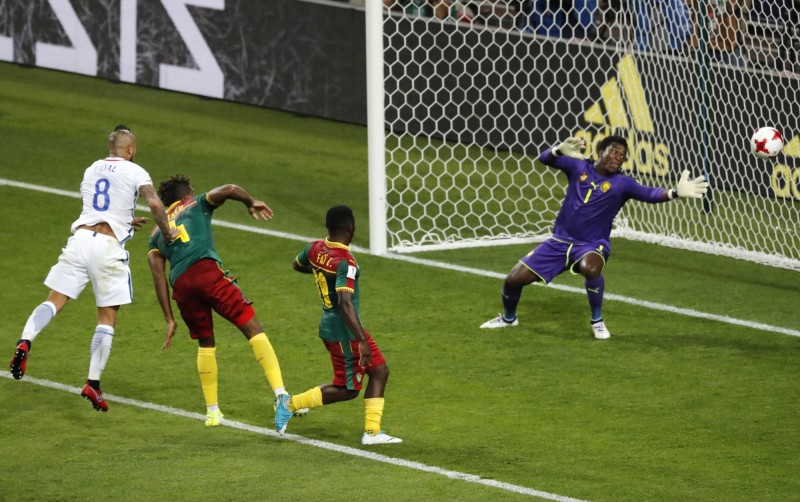 比達爾頭錘破門。（美聯社）