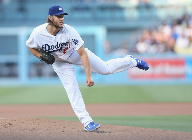 克蕭第11勝到手，續居聯盟勝投王。（法新社）