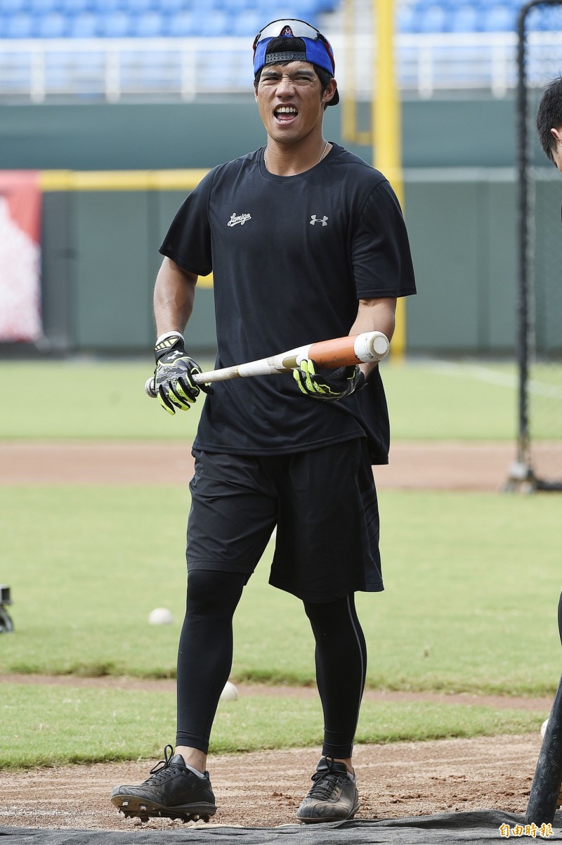 Lamigo桃猿林智平重返一軍。（記者陳志曲攝）