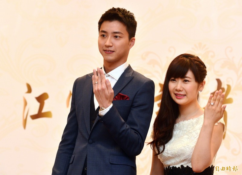 江宏傑、福原愛結婚一年就宣佈有喜。（資料照）