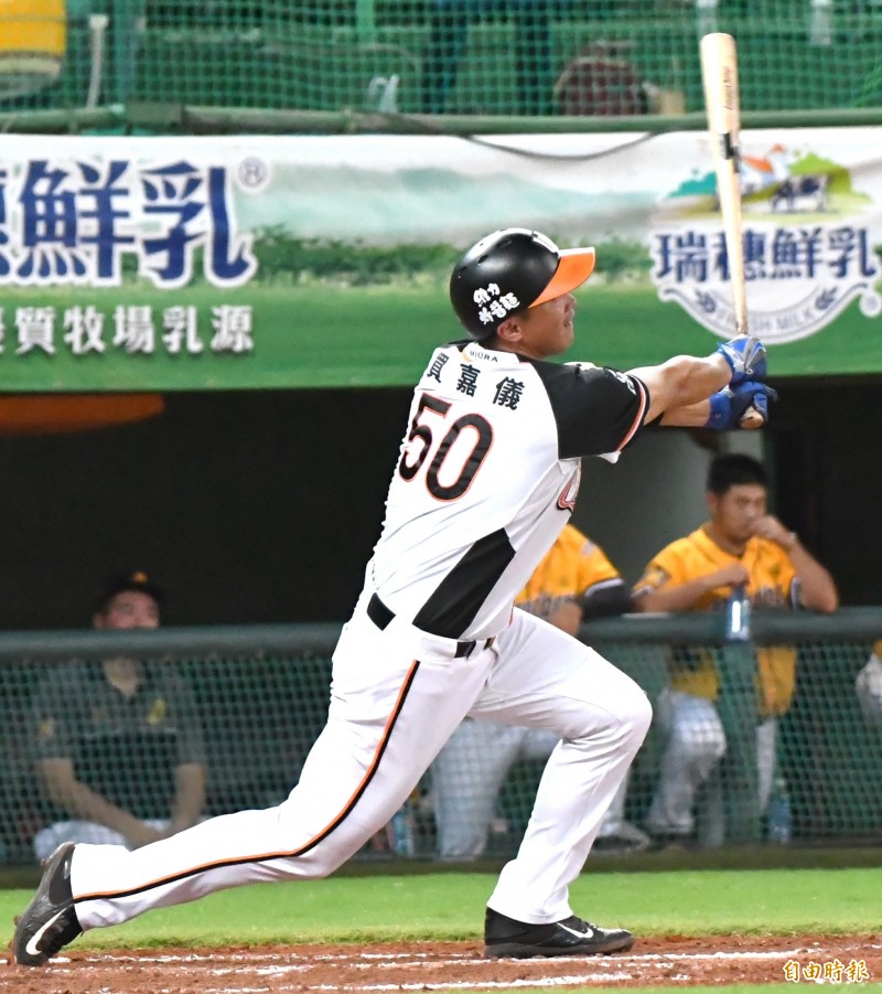 統一獅買嘉儀獲得單場ＭＶＰ。（記者黃志源攝）