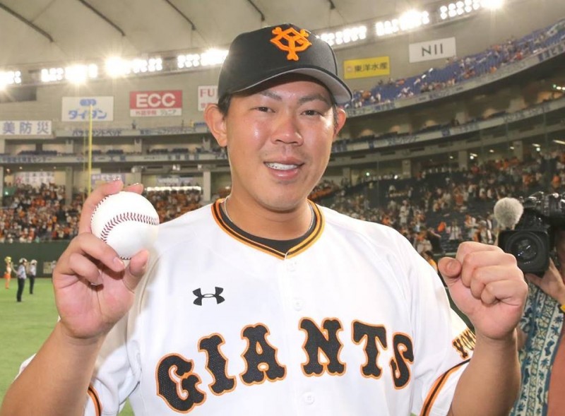 山口俊。（圖片取自讀賣巨人官方臉書）