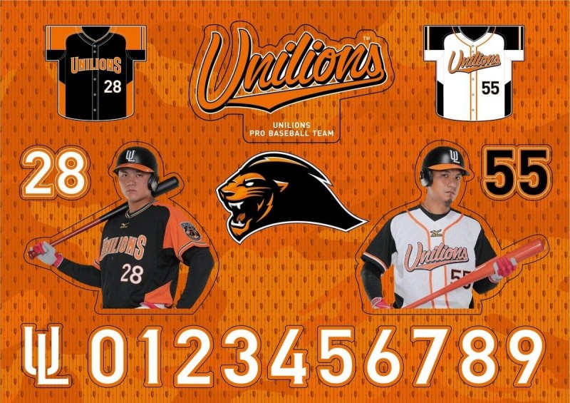 獅隊推出帥哥球星貼紙。（統一獅提供）