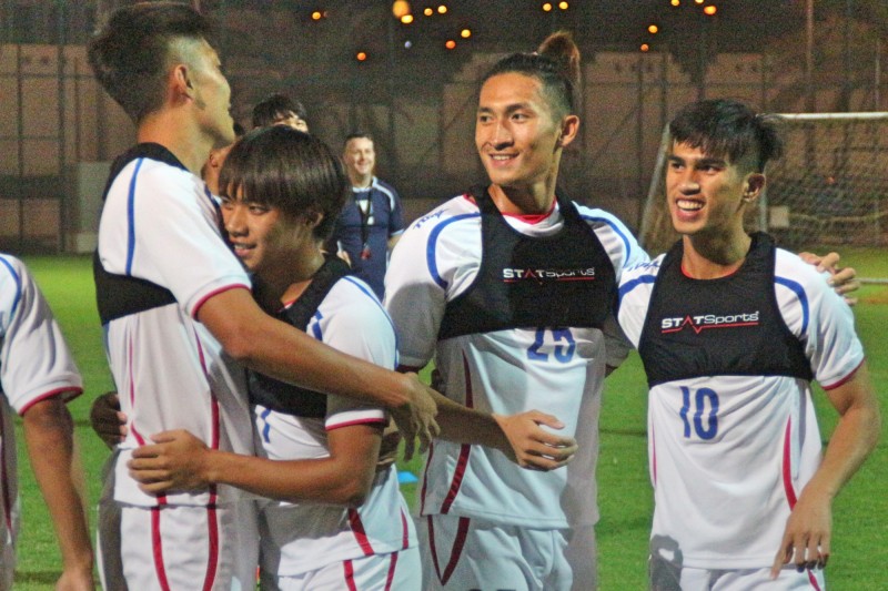 台灣男足積極訓練。（足協提供）