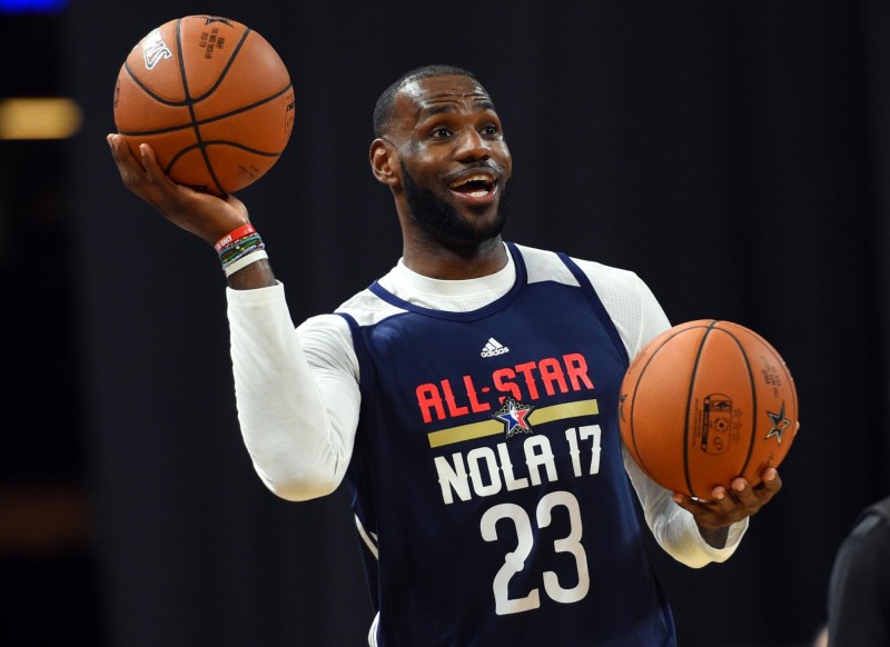 詹姆斯連續14年擔任明星賽先發。（資料照，今日美國）