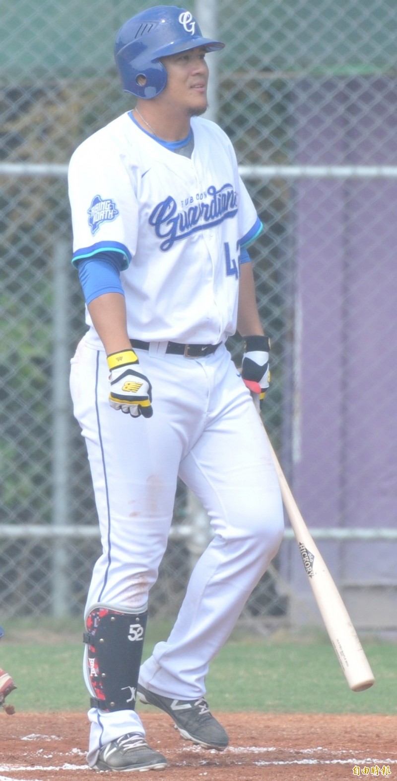 富邦悍將蔣智賢打擊未發揮。（記者黃志源攝）