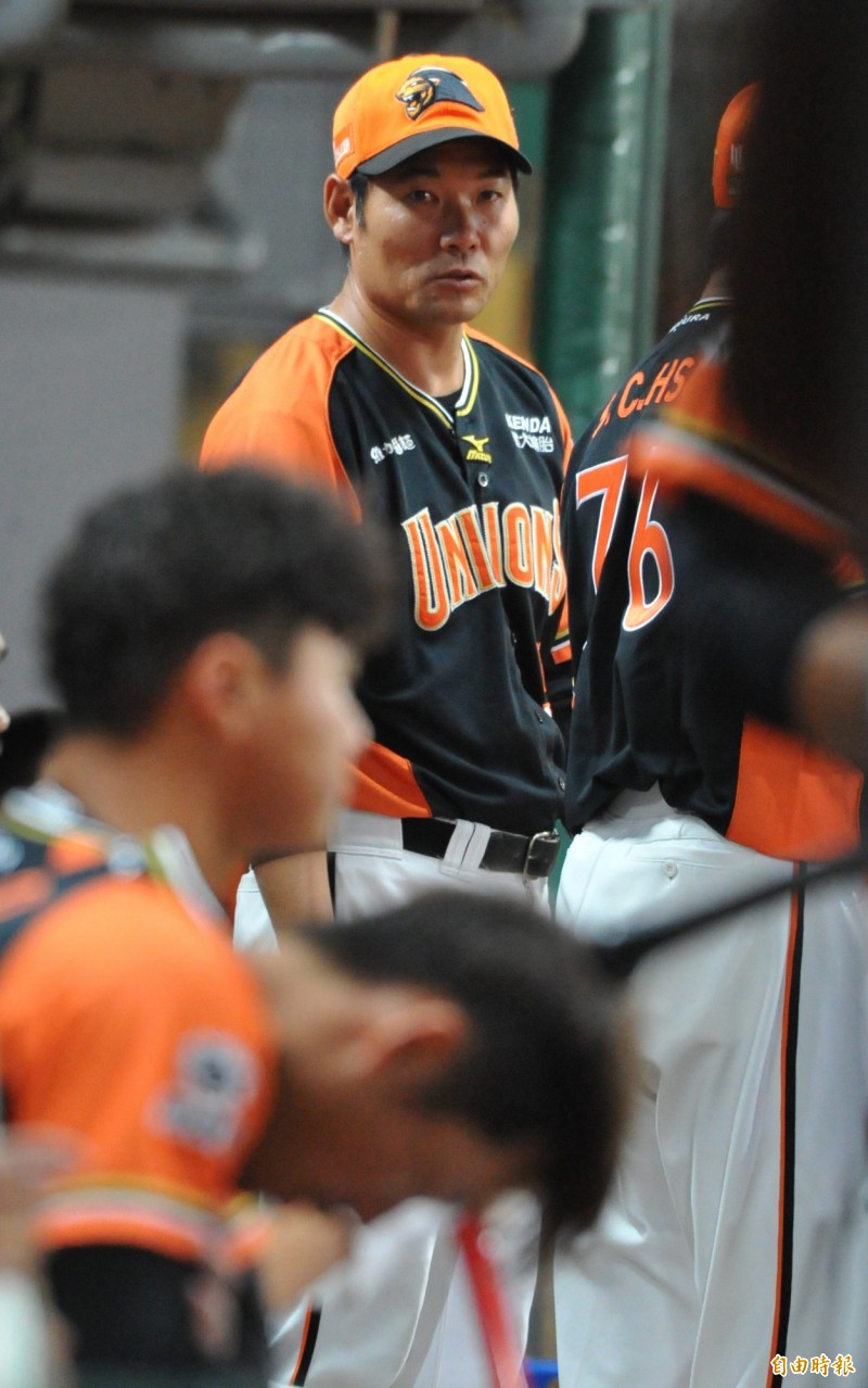 統一獅總教練黃甘霖。（記者黃志源攝）