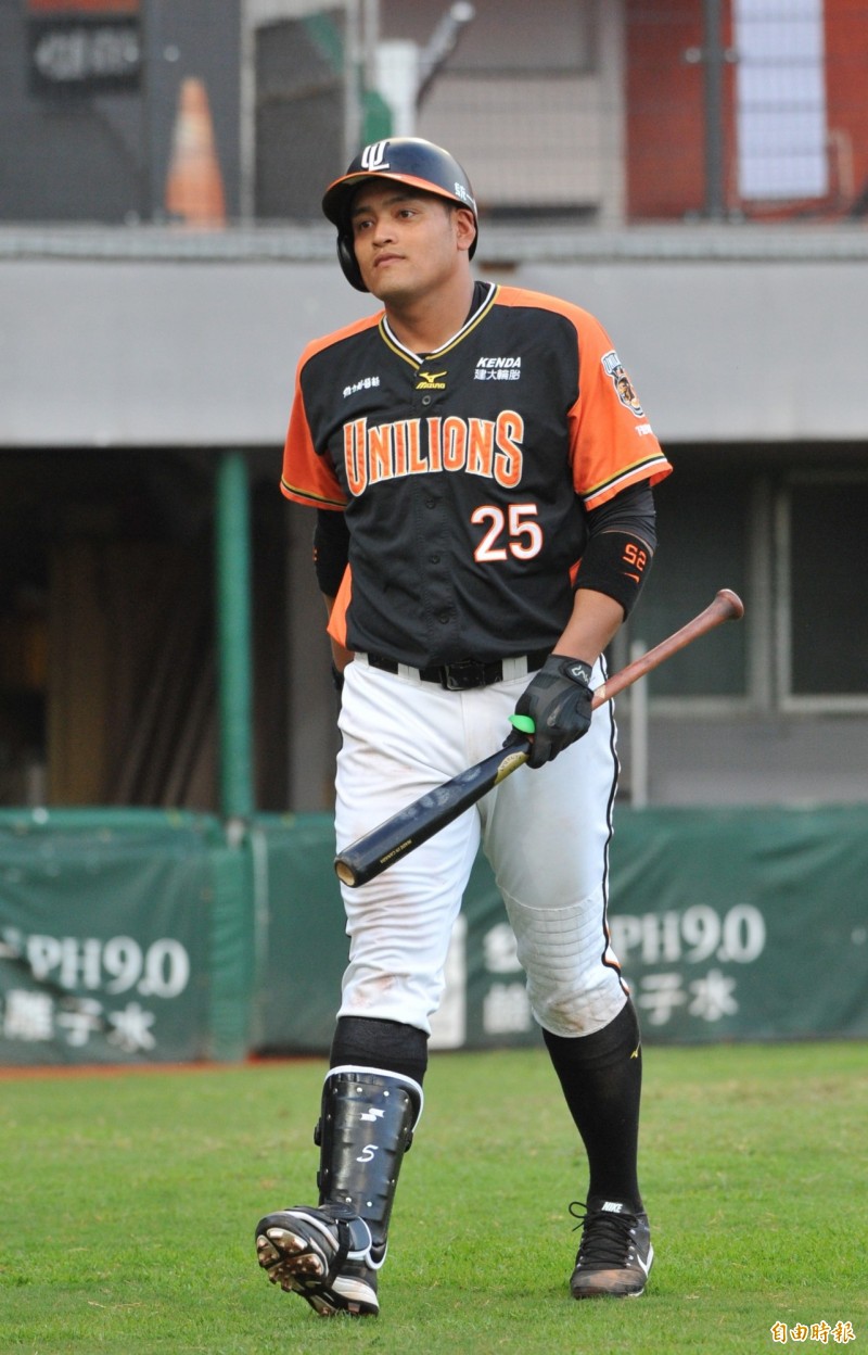 統一獅鄧志偉。（記者黃志源攝）