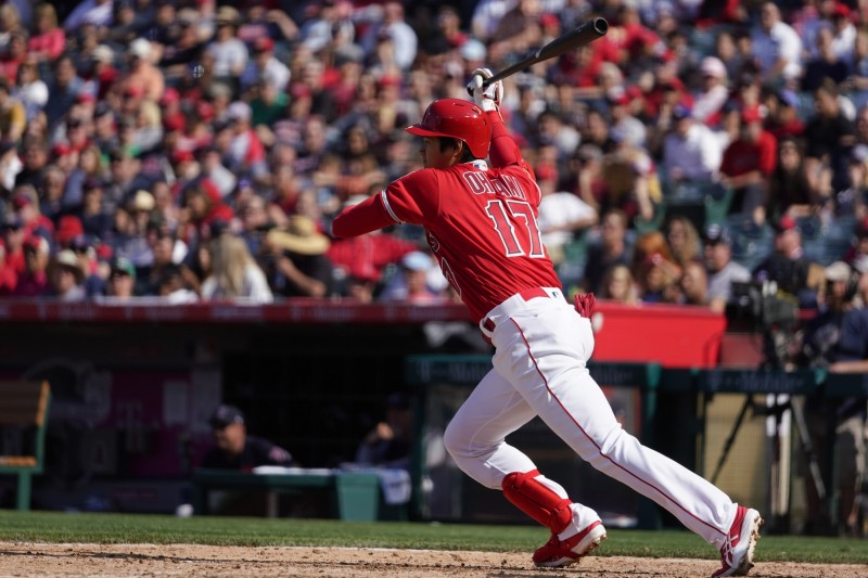 天使大谷翔平今天轟出追平2分砲。（今日美國）