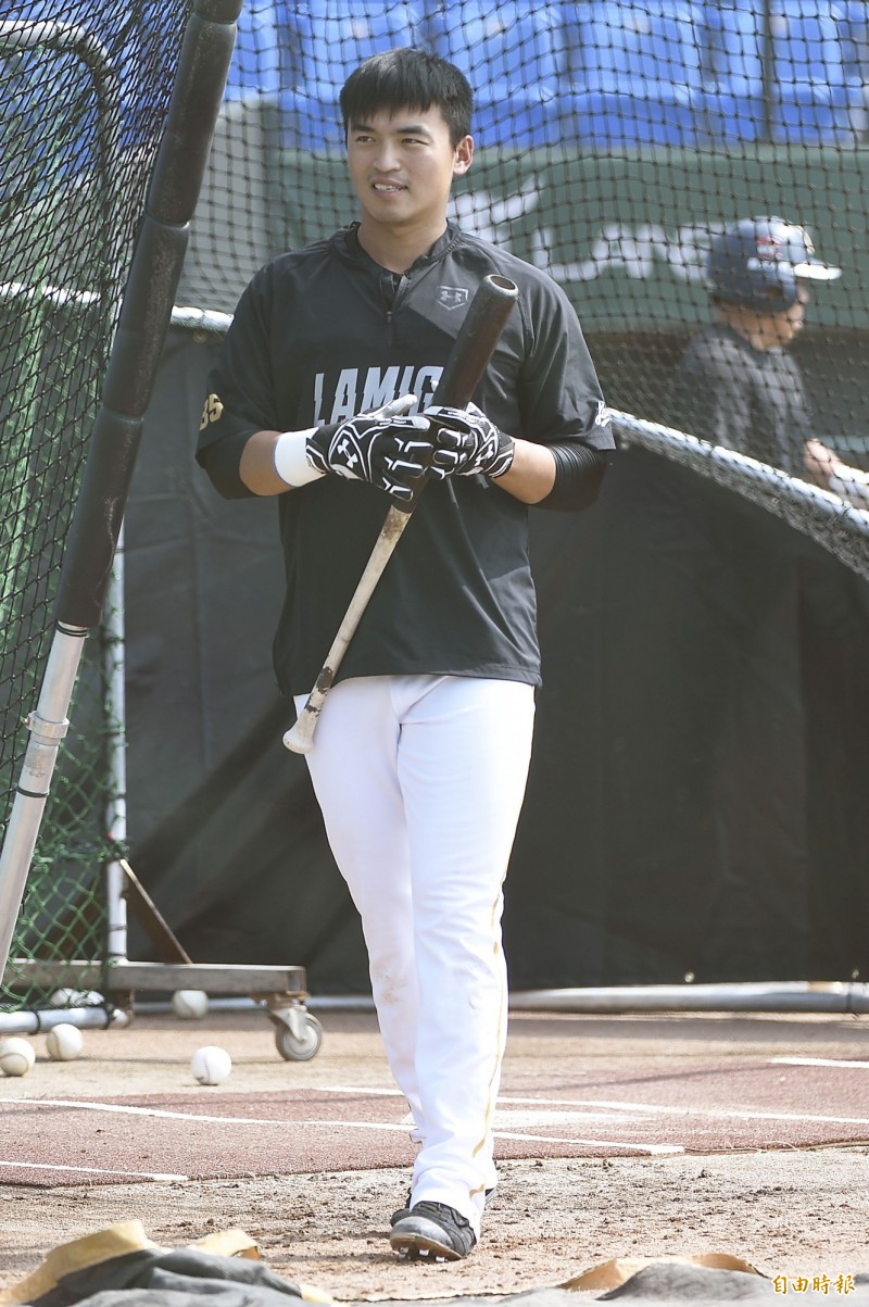 Lamigo桃猿朱育賢。（記者陳志曲攝）