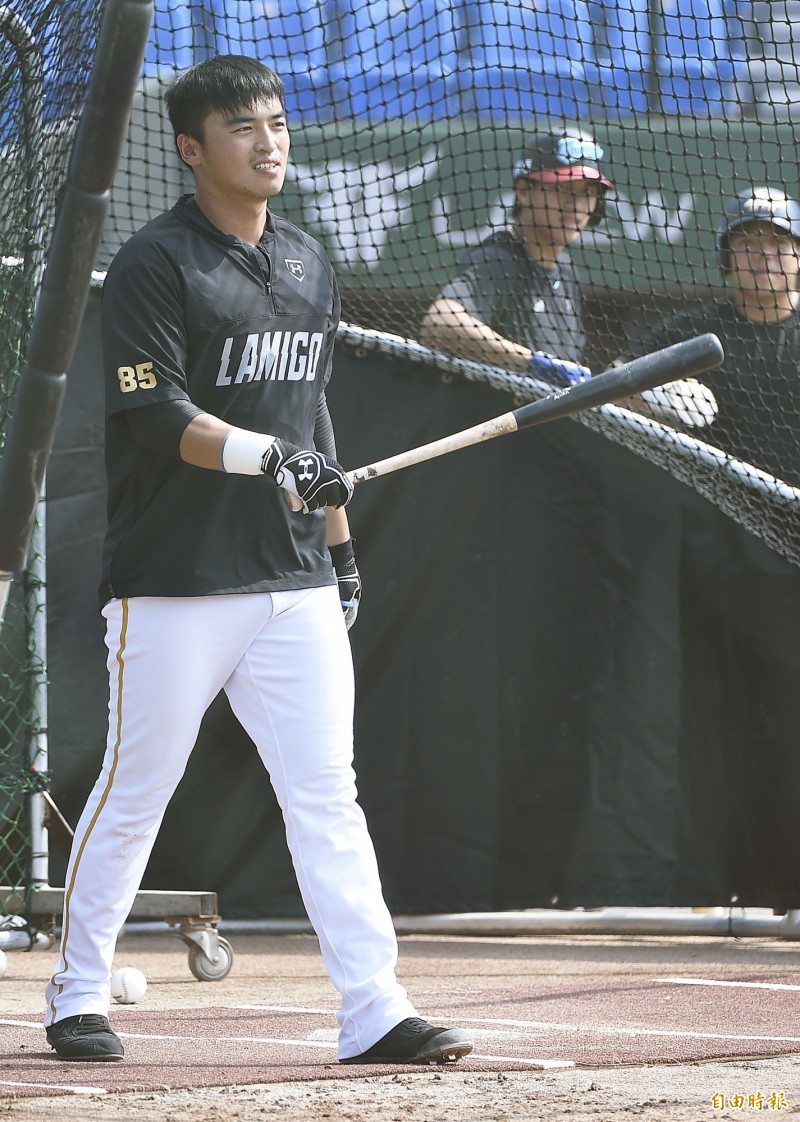 Lamigo桃猿朱育賢。（記者陳志曲攝）