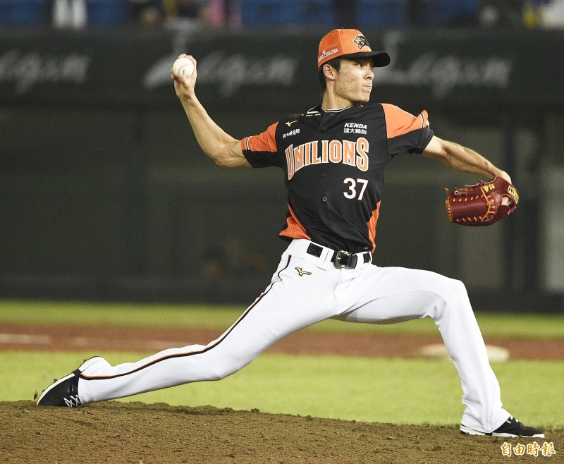 統一獅邱浩鈞。（資料照，記者陳志曲攝）