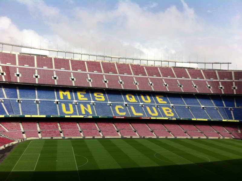 巴塞隆納主場諾坎普球場。（卓君澤提供）