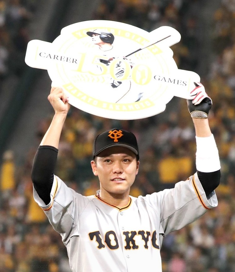 巨人明星游擊手坂本勇人完成日職第1500場出賽。（取自讀賣巨人官方推特）