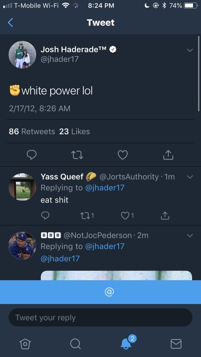 哈德曾發白人主義言論。（圖片擷取自推特）