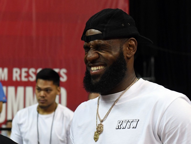 詹姆斯再度拿下ESPY年度最佳NBA球員獎。（資料照，法新社）