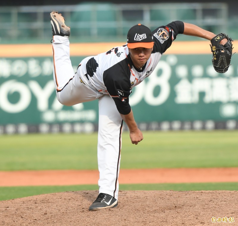 統一二軍郭立瑋。（記者黃志源攝）