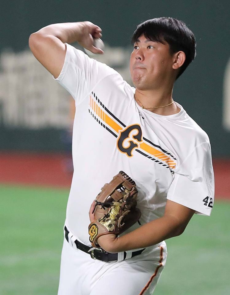 山口俊投完七局依舊沒有被擊出安打。（圖片取自巨人粉絲團）