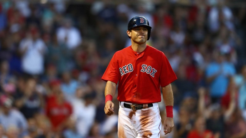 4屆明星二壘手金斯勒跑壘受傷。（法新社）