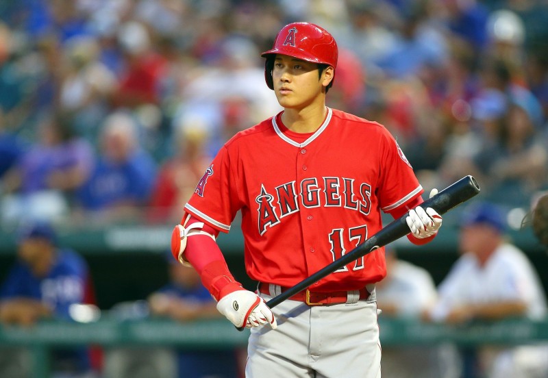 大谷翔平今天4打數沒表現。（法新社）