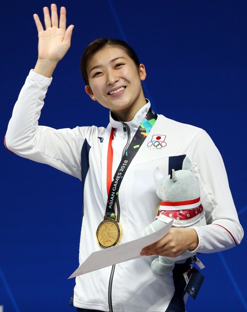 日本游泳選手池江璃花子一人奪得5面金牌。（資料照，路透）