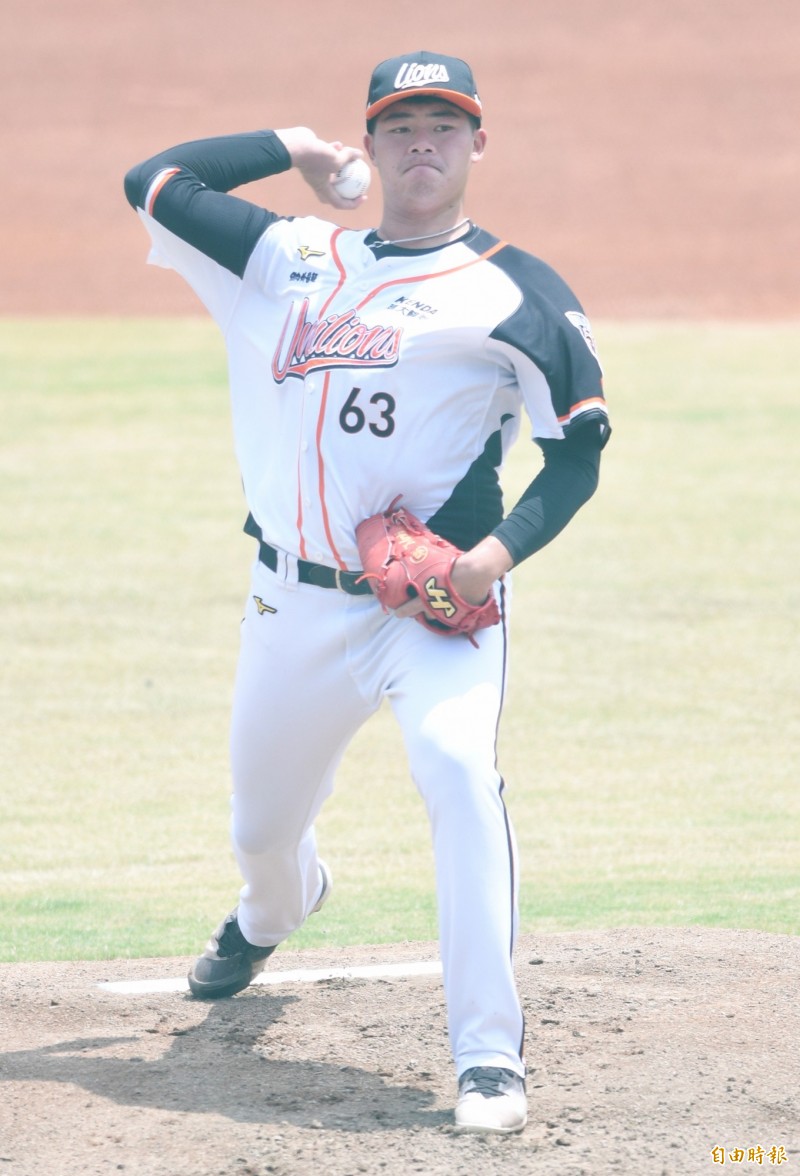  統一二軍先發投手投手洪心騏。（記者黃志源攝
