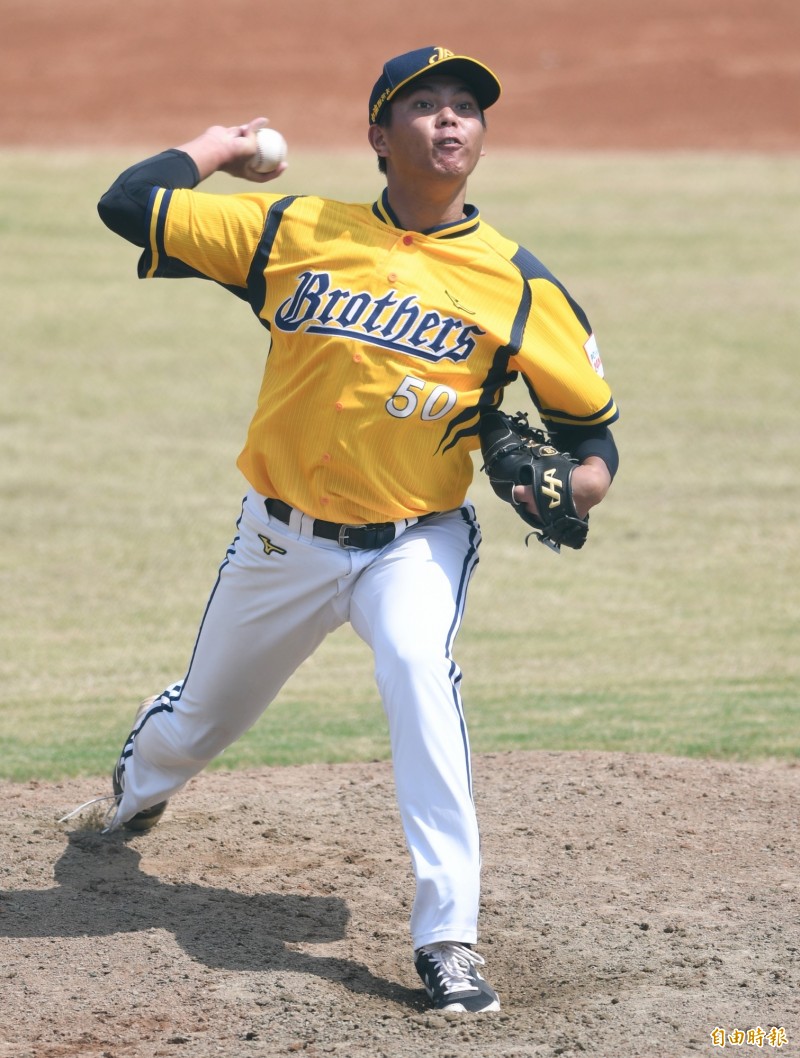 中信二軍先發投手蔡齊哲。（記者黃志源攝）