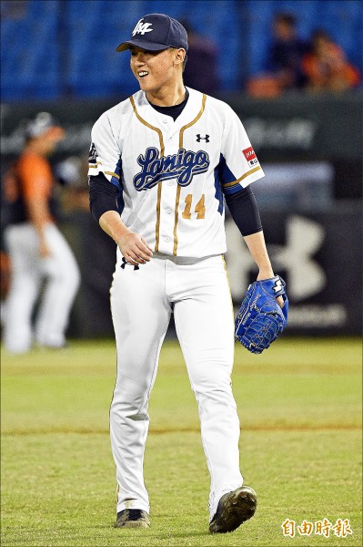 猿隊蘇俊羽先發6局只失1分。（記者陳志曲攝）