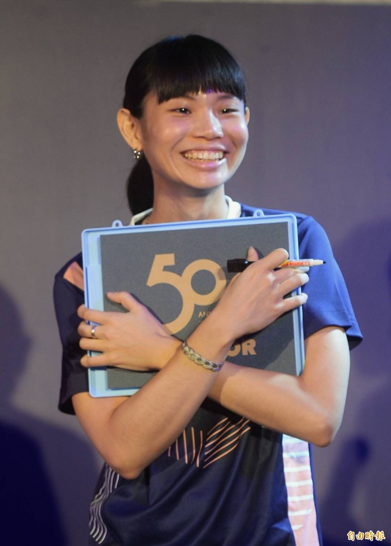戴資穎說羽球是她的生活。（記者林正堃攝）