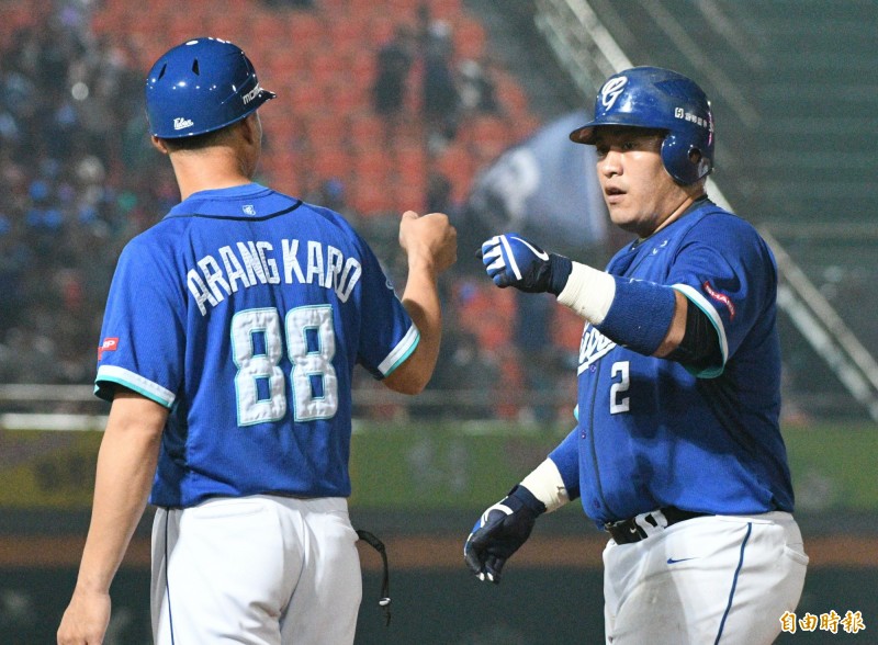 富邦悍將方克偉。（記者黃志源攝）