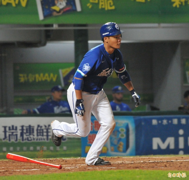 富邦悍將方克偉。（記者黃志源攝）