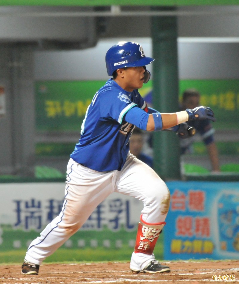 富邦悍將陳凱倫。（記者黃志源攝）