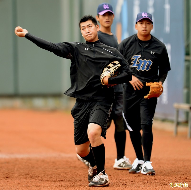 Lamigo 練球。（記者林正堃攝）