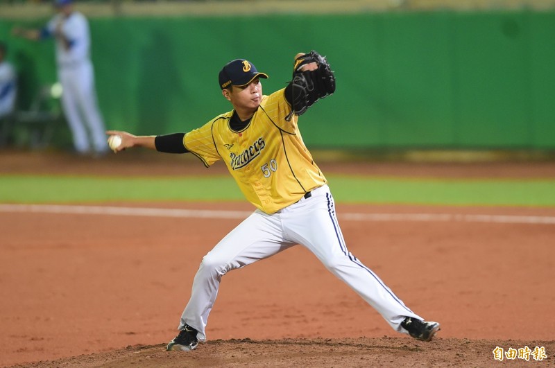 中信兄弟投手蔡齊哲。（記者廖耀東攝）