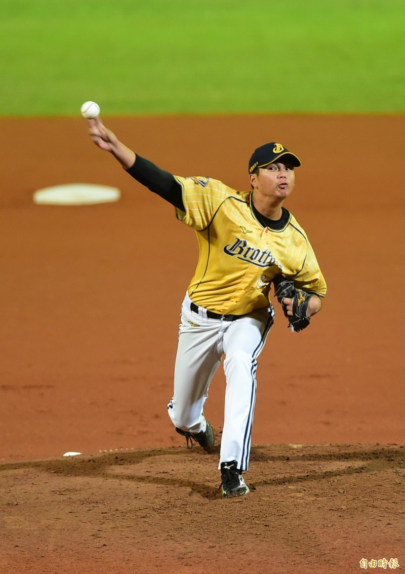 中信兄弟投手蔡齊哲。（記者廖耀東攝）